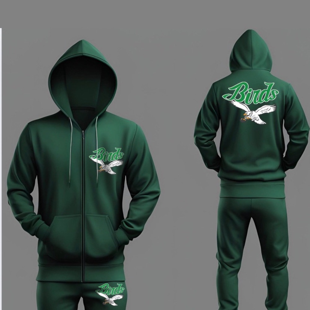 Mast3r fashion green birds sweatsuit